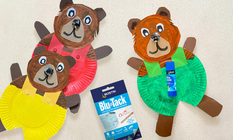 Bostik DIY Australia corduroy bear banner