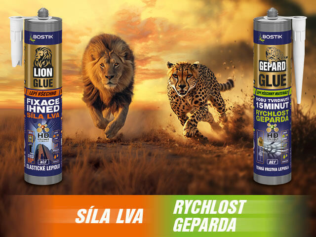 Bostik DIY Czech Homepage Gepard Glue banner