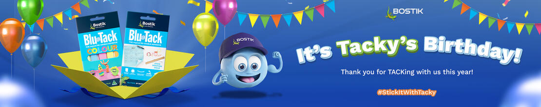 Bostik DIY Philippines Stationery BluTack 53rd Birthday banner 1920x380px