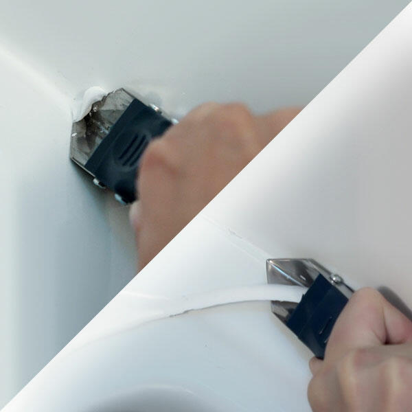 Bostik DIY Lithuania tutorial how to remove old sealant step 1