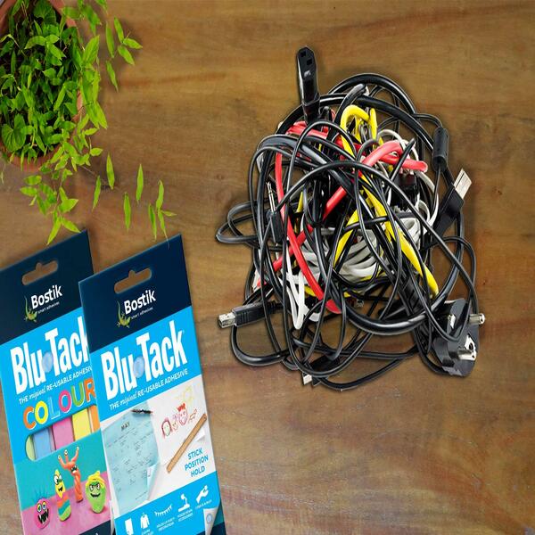Bostik DIY Hong Kong Tutorial How To Organize Your Power Cords With Blu Tack Step 1
