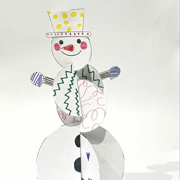 diy bostik ireland ideas inspiration 3d snowman paper craft 7