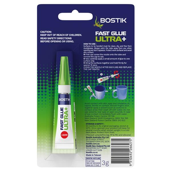Bostik DIY Australia repair fast glue back product image