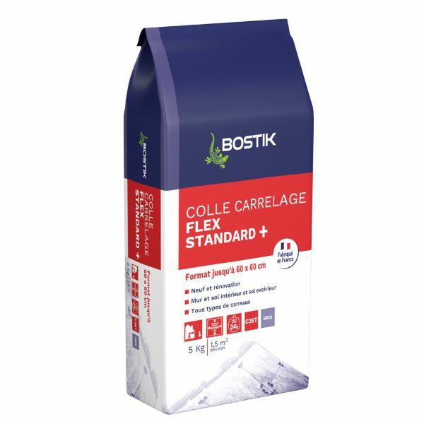 Bostik DIY France Colle Carrelage Flex standard + 5kg gris