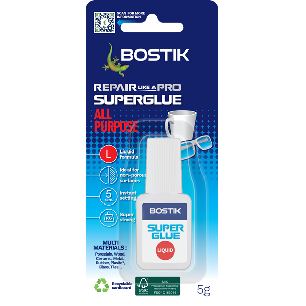 Bostik DIY Australia Repair Superglue Liquid Product Image 5g