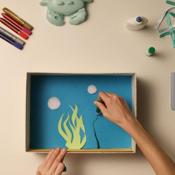 Bostik DIY Ireland tutorial craft aquarium fish step 3