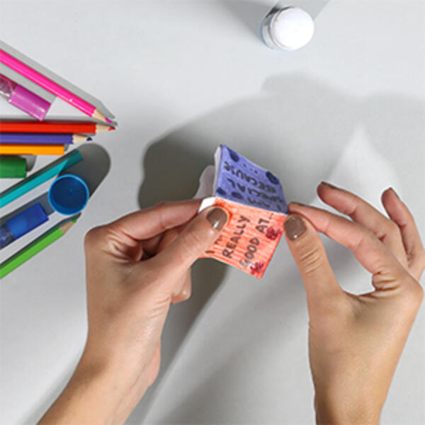 Bostik DIY Hong Kong Mandarin Chinese tutorial Self Esteem Dice Step4