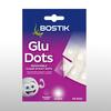 Packaging of Bostik Glu Dots Removable — clear sticky dots for invisible and mess-free fixing