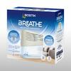 Packaging of Bostik Breathe Moisture Absorber with included tablets, ideal for up to 25m² and 4 months.