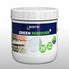 Packaging of Bostik Green Remover featuring 30 tablets for cleaning up to 120m².